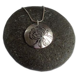 lotus flower silver pendant by joey rose