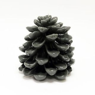 large grey pine cone candle by lindsay interiors