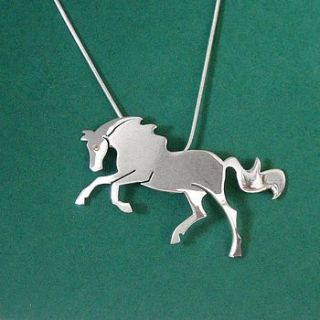 farrah horsett horse pendant by saba jewellery