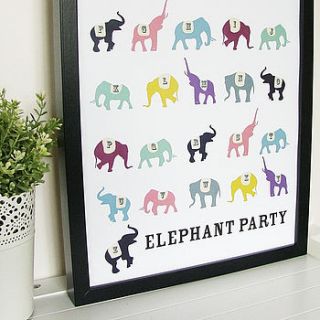 'elephant' party print by doodlelove