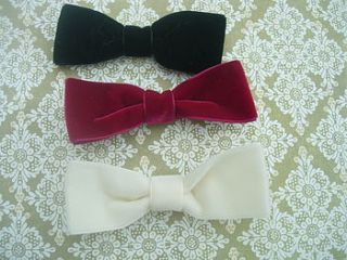 velvet hair bow by candy bows