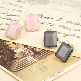 rectangular stud earrings by lisa angel