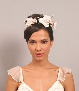 bridal hydrangea flower and pearl crown by aurora rose bridal