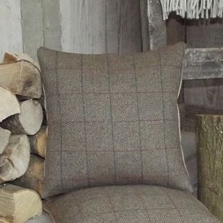 ' irish tweed' wool and linen cushion by rustic country crafts