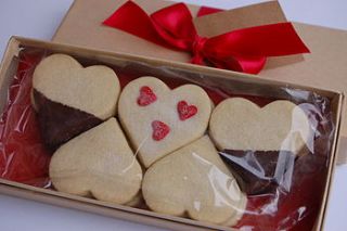 celebration heart biscuit box shortbread by shortbread gift company