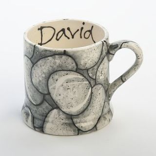 personalised hand painted stones mug by hannah berridge