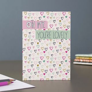 romantic or valentine's blank greetings card by jessica hogarth designs