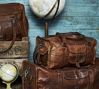 leather duffel travel bag by vida vida