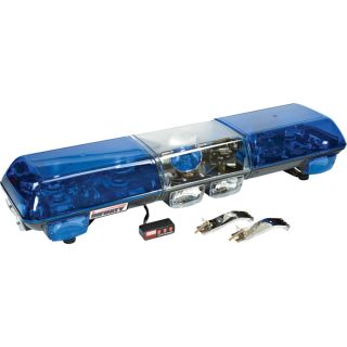Wolo Infinity 1 Dual Level Rooftop Light Bar   13 Total Lights, Blue Lens,
