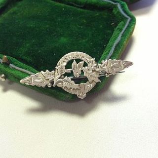 sterling silver sweetheart flower brooch by iamia