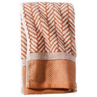 Threshold Herringbone Hand Towel   Coral