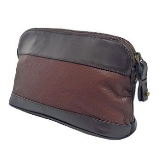 corporate gift leather wash bag by nv london calcutta