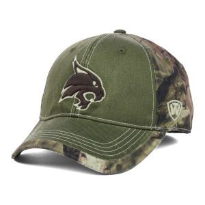 Texas State Bobcats Top of the World NCAA Laylow Camo One Fit Cap