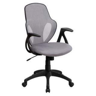 FlashFurniture Mid Back Executive Mesh Chair with Nylon Base H 8880F Color Gray