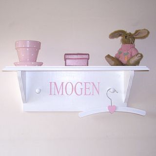 personalised child's shelf by the painted broom company