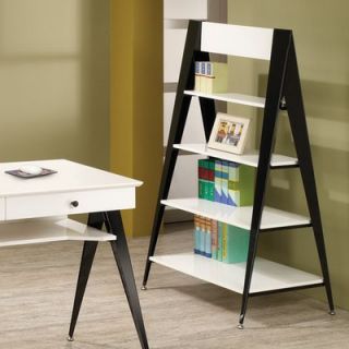 Wildon Home ® Lori 49.25 Bookcase 801063 / 801053 Finish White / Black Metal