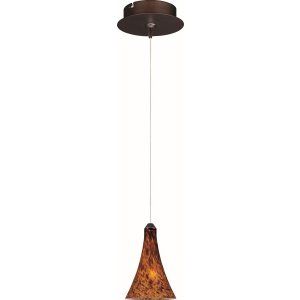 ET2 Lighting ET2 E94531 104BZ Bronze Leopard 1 Light RapidJack Pendant and Canop