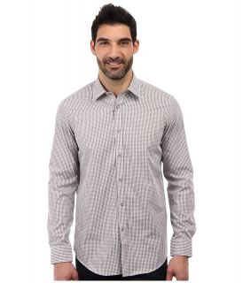 Report Collection L/S Check Dress Shirt Mens Long Sleeve Button Up (Gray)