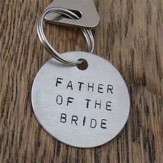 father of the bride / groom gift key ring by edamay