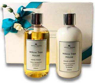 personalised hand wash and hand lotion gift set by artful teasing, petworth