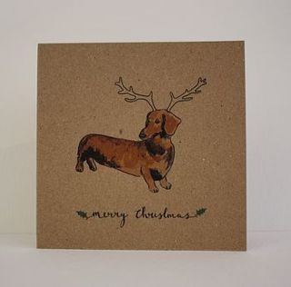 set of six dog christmas cards by rebecca mcmillan illustration