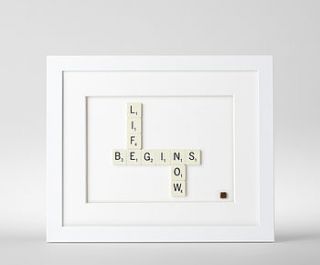life begins now scrabble art by copperdot