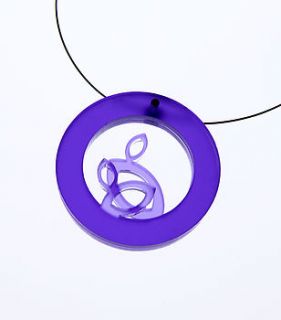 perspex circle leaf pendant by rachel mck