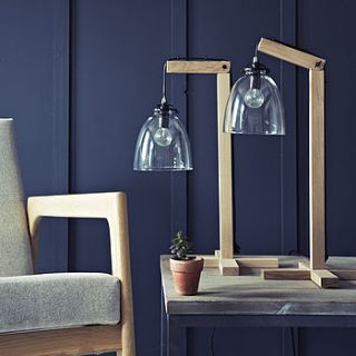 olson oak table lamp by rowen & wren