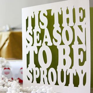 'tis the season' christmas card by whole in the middle