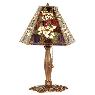 Meyda Tiffany Lodge Tiffany Burgundy Pinecone Table Lamp