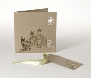 laser cut christmas card 'three kings' by cutture