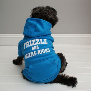 personalised 'my special name' dog hoodie by sparks clothing