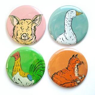 woodland animal pocket mirror by goodnight boutique