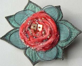 rose corsage by ewa morawski textiles