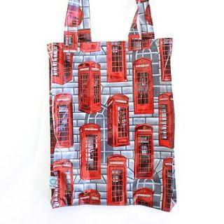 red phone box tote bag by rose cottage