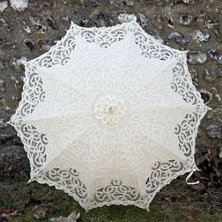 vintage style lace parasol by flowerbug designs