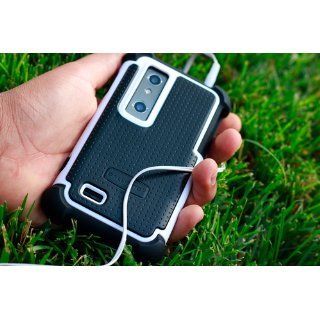 Ballistic Shell Gel (SG) Series for LG Optimus 3D / LG Thrill 4G   Black / White Cell Phones & Accessories