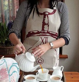 quarter numeral pocket watch apron by becky broome