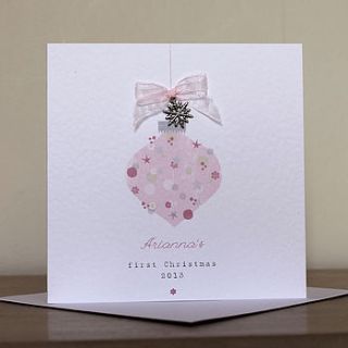 personalised baby's first christmas card by studio seed