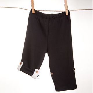 black organic tracksuit bottoms tie up by mittymoos
