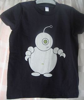 robot t shirt or bodysuit personalised by flaming imp
