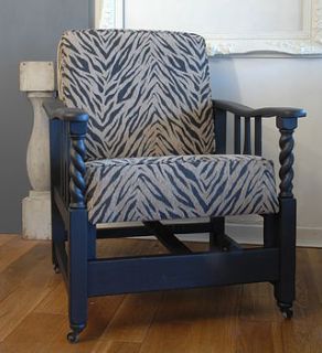 vintage restored zebra chair by ghost furniture