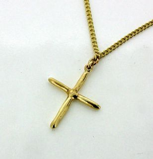 gold cross necklace by will bishop jewellery design