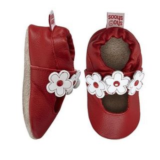 summer in red baby girl shoes by mon petit shoe