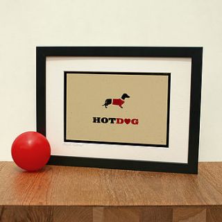 'hot dog' limited edition art print by the typecast gallery