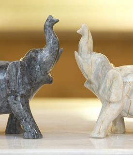 hand crafted marble elephant by marbletree