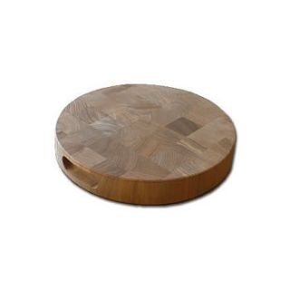 chunky round teak chopping board by posh garden furniture
