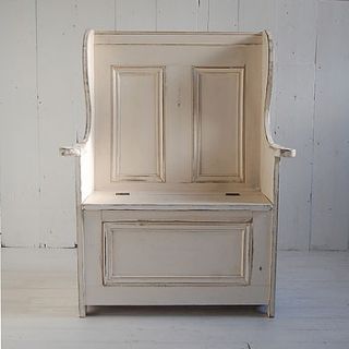 painted settle bench chair by eastburn country furniture
