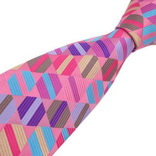 handmade geometric silk tie by vava neckwear