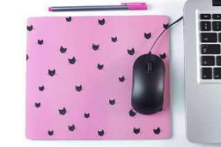 personalised mouse mat cat design by we love to create